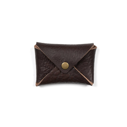 ENVELOPE SNAP LEATHER CARD WALLET