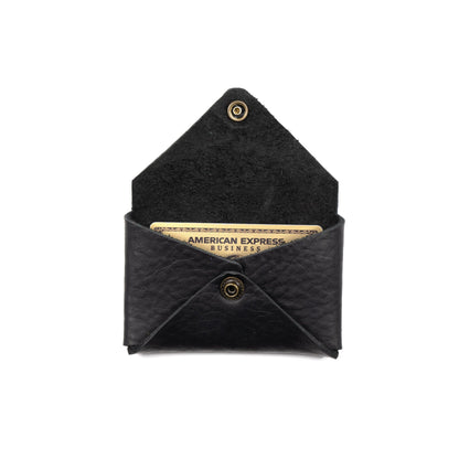 ENVELOPE SNAP LEATHER CARD WALLET