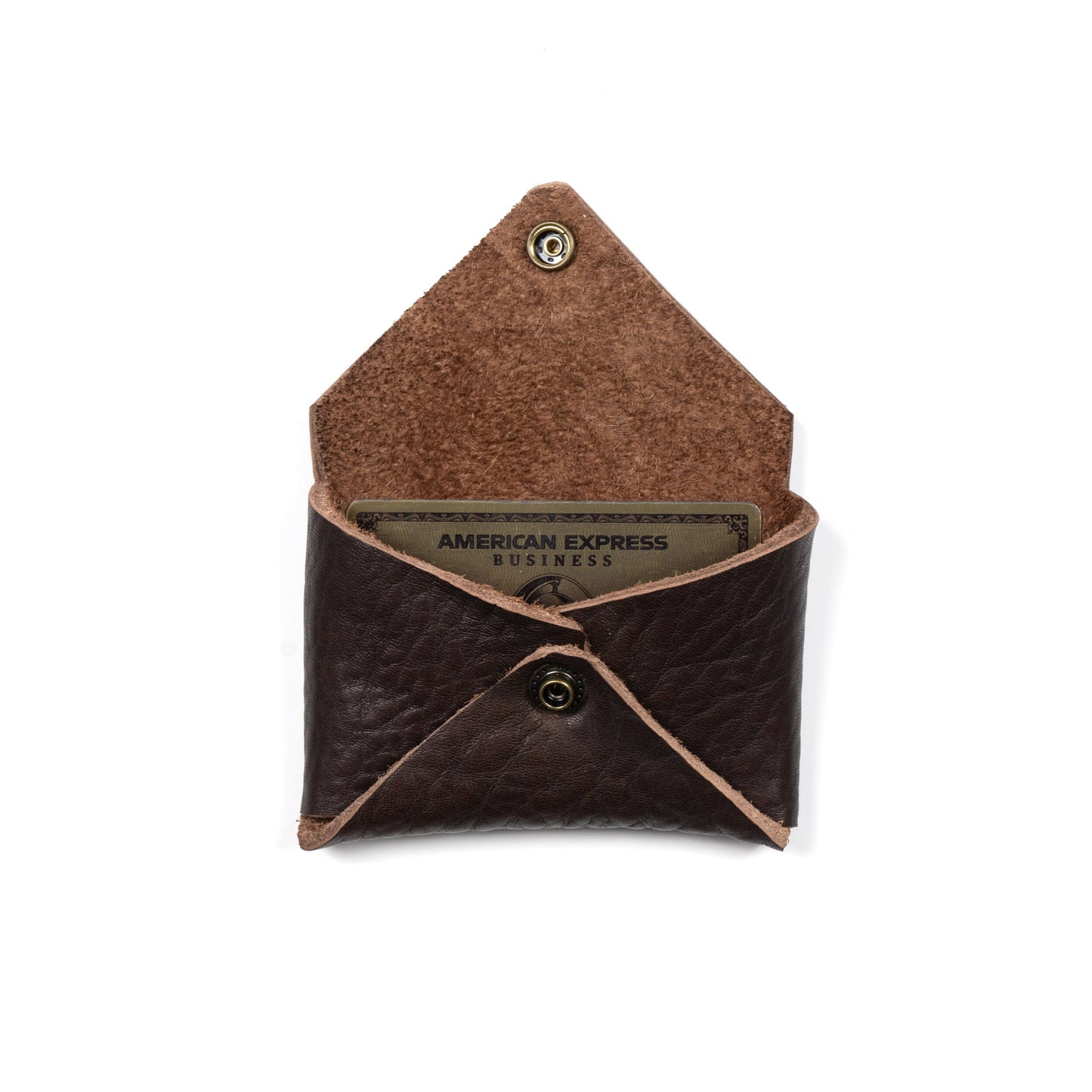 ENVELOPE SNAP LEATHER CARD WALLET