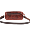 LEATHER FANNY PACK / LEATHER WAIST BAG - DELUXE - REDWOOD BISON