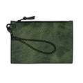 FELICITY ZIPPERED CLUTCH WITH WRISTLET LARGE - JADE BISON