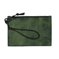 FELICITY ZIPPERED CLUTCH WITH WRISTLET - SMALL - JADE BISON