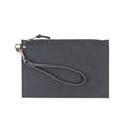 FELICITY ZIPPERED CLUTCH WITH WRISTLET SMALL - BLACK
