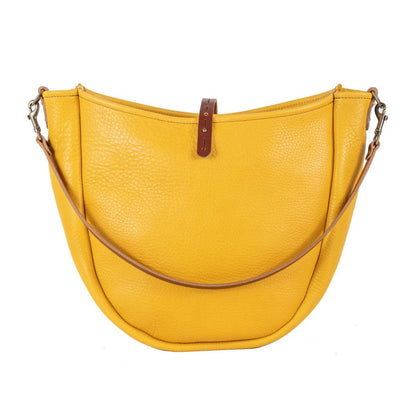 CELESTE LEATHER HOBO BAG - LARGE - GOLDEN SUN