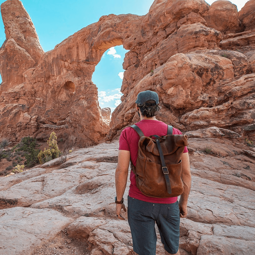 GRANT LEATHER ROLL TOP RUCKSACK BACKPACK