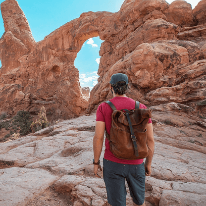 GRANT LEATHER ROLL TOP RUCKSACK BACKPACK