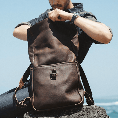 GRANT LEATHER ROLL TOP RUCKSACK BACKPACK