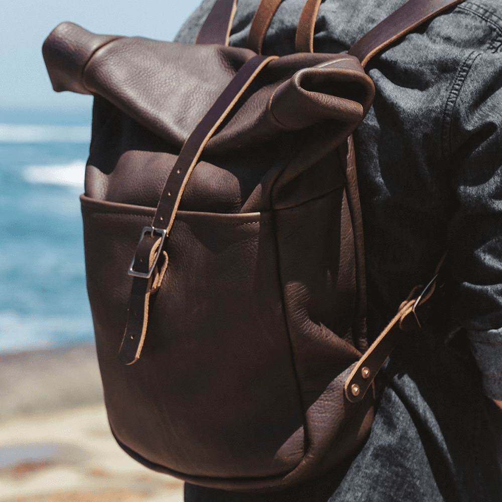 GRANT LEATHER ROLL TOP RUCKSACK BACKPACK