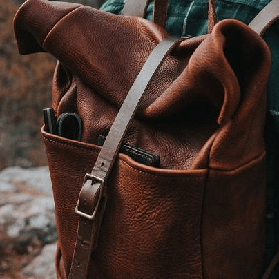 GRANT LEATHER ROLL TOP RUCKSACK BACKPACK