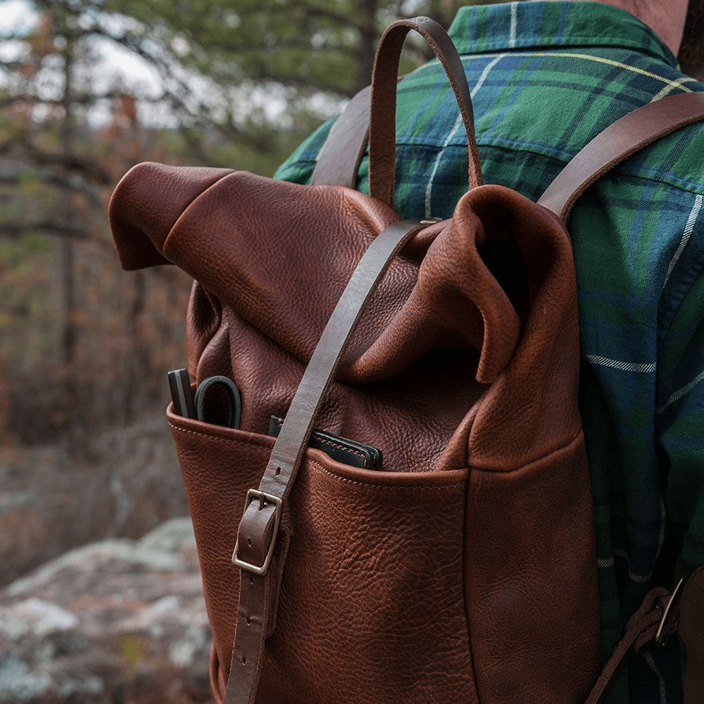 GRANT LEATHER ROLL TOP RUCKSACK BACKPACK