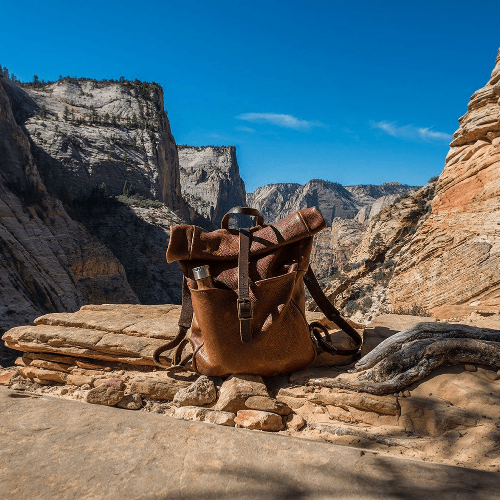 GRANT LEATHER ROLL TOP RUCKSACK BACKPACK