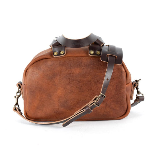 HOFFMAN LEATHER CROSSBODY BAG - SADDLE