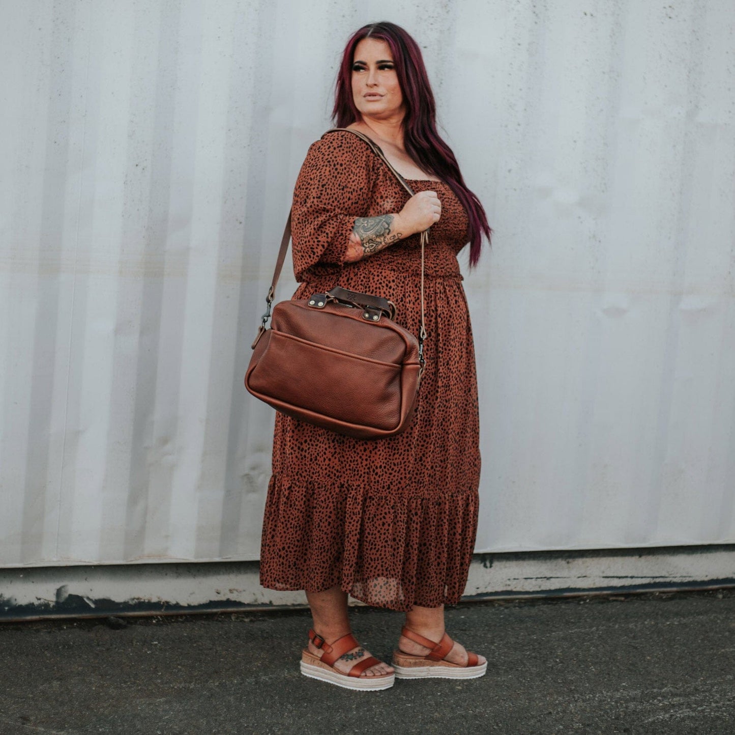HOFFMAN LEATHER CROSSBODY BAG - EXTRA LARGE - DELUXE