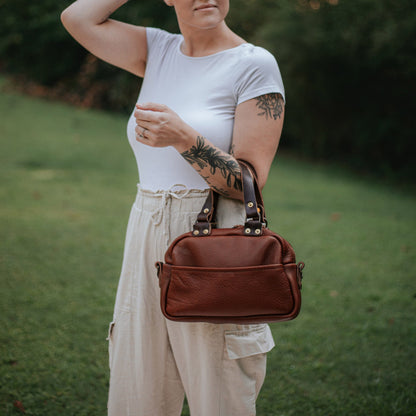 HOFFMAN LEATHER CROSSBODY BAG - SMALL - DELUXE