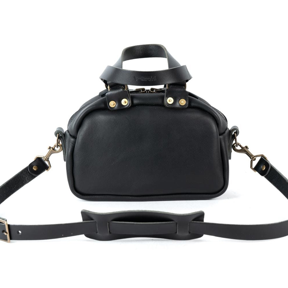 HOFFMAN LEATHER CROSSBODY BAG - MINI - BLACK