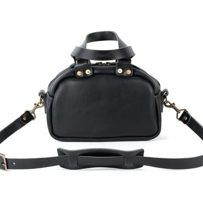 HOFFMAN LEATHER CROSSBODY BAG - MINI - BLACK
