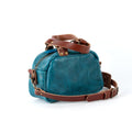 HOFFMAN LEATHER CROSSBODY BAG - MINI - COBALT BISON