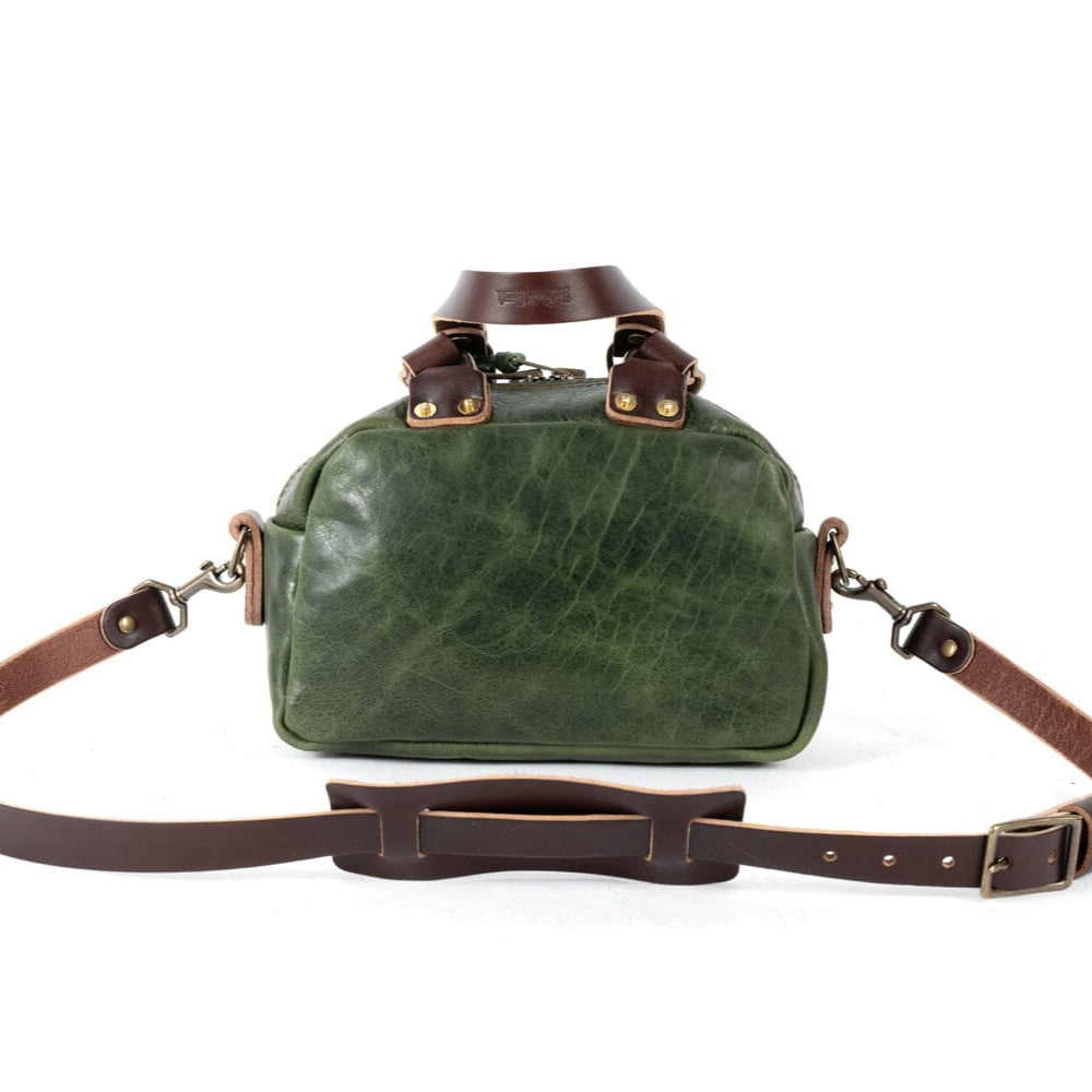 HOFFMAN LEATHER CROSSBODY BAG - MINI - JADE BISON