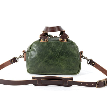 HOFFMAN LEATHER CROSSBODY BAG - MINI - JADE BISON