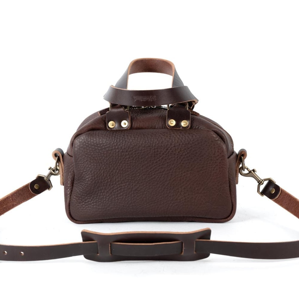 HOFFMAN LEATHER CROSSBODY BAG - MINI - MOCHA