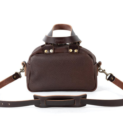 HOFFMAN LEATHER CROSSBODY BAG - MINI - MOCHA