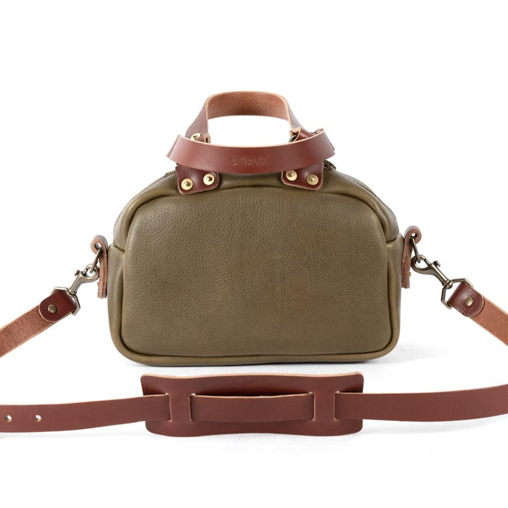 HOFFMAN LEATHER CROSSBODY BAG - MINI - OLIVE