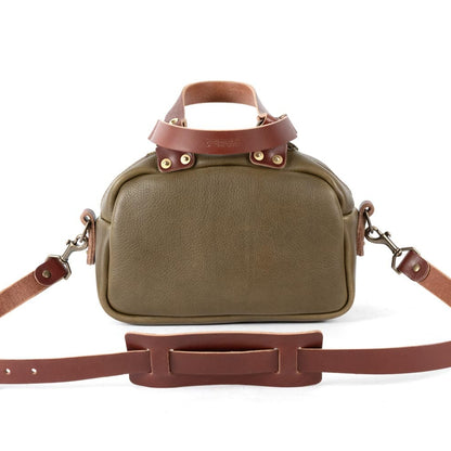 HOFFMAN LEATHER CROSSBODY BAG - MINI - OLIVE