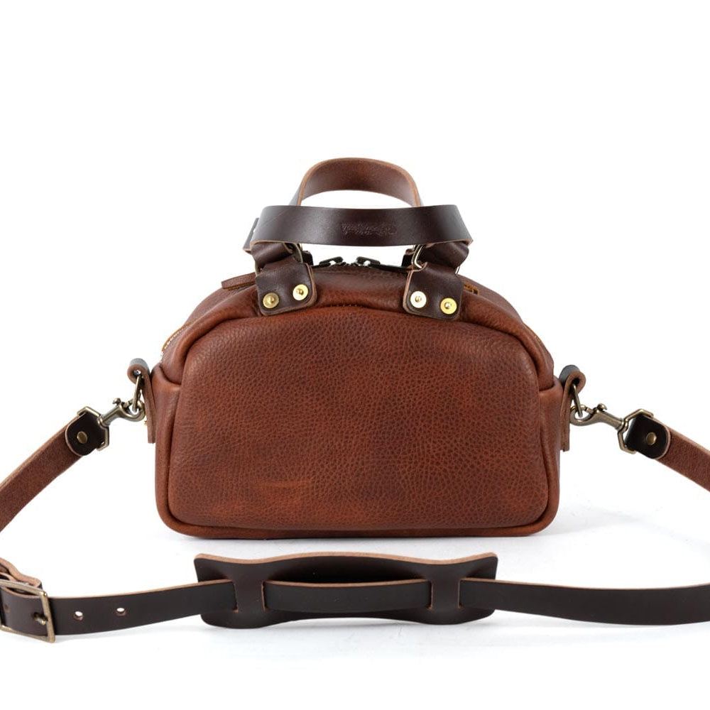 HOFFMAN LEATHER CROSSBODY BAG - MINI - SADDLE
