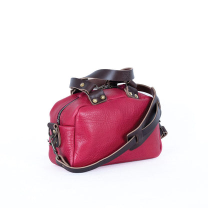 hoffman leather crossbody fuchsia