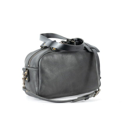 HOFFMAN LEATHER CROSSBODY BAG - RAVEN