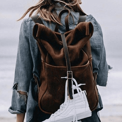 GRANT LEATHER ROLL TOP RUCKSACK BACKPACK