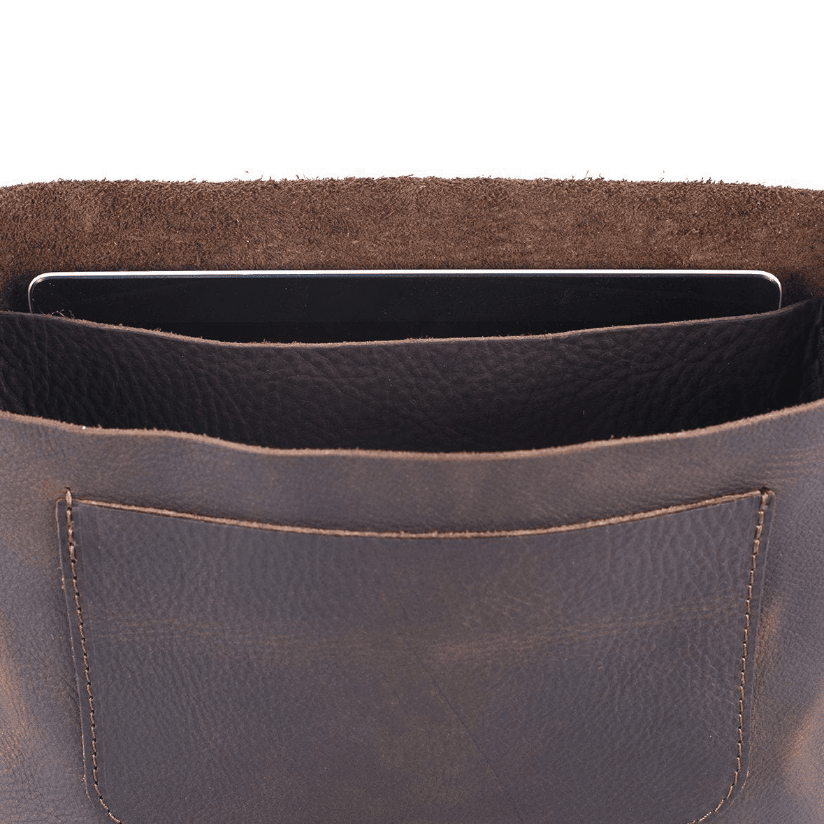 KINDLE LEATHER SATCHEL - JADE BISON