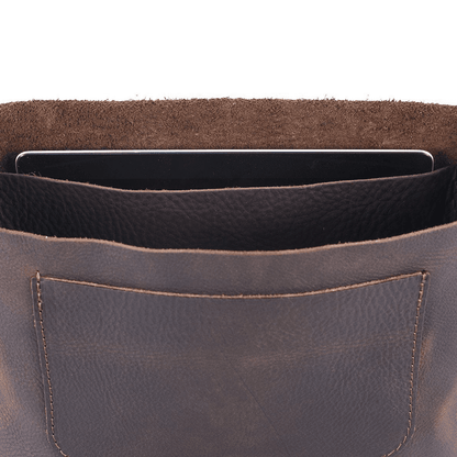 KINDLE LEATHER SATCHEL - JADE BISON