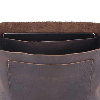 KINDLE LEATHER SATCHEL - SMOKEY BLUE