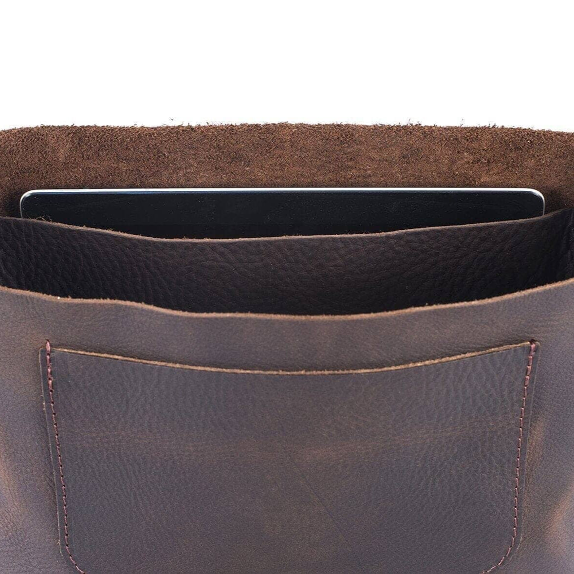 KINDLE LEATHER SATCHEL - TOBACCO