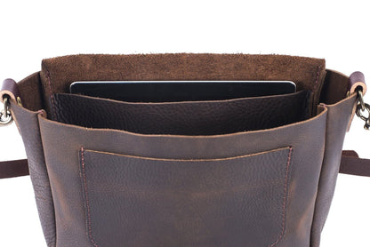 KINDLE LEATHER SATCHEL - CHERRY BISON