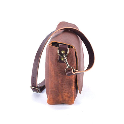 KINDLE LEATHER SATCHEL - OLIVE