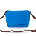 KINDLE LEATHER SATCHEL - OCEAN BLUE