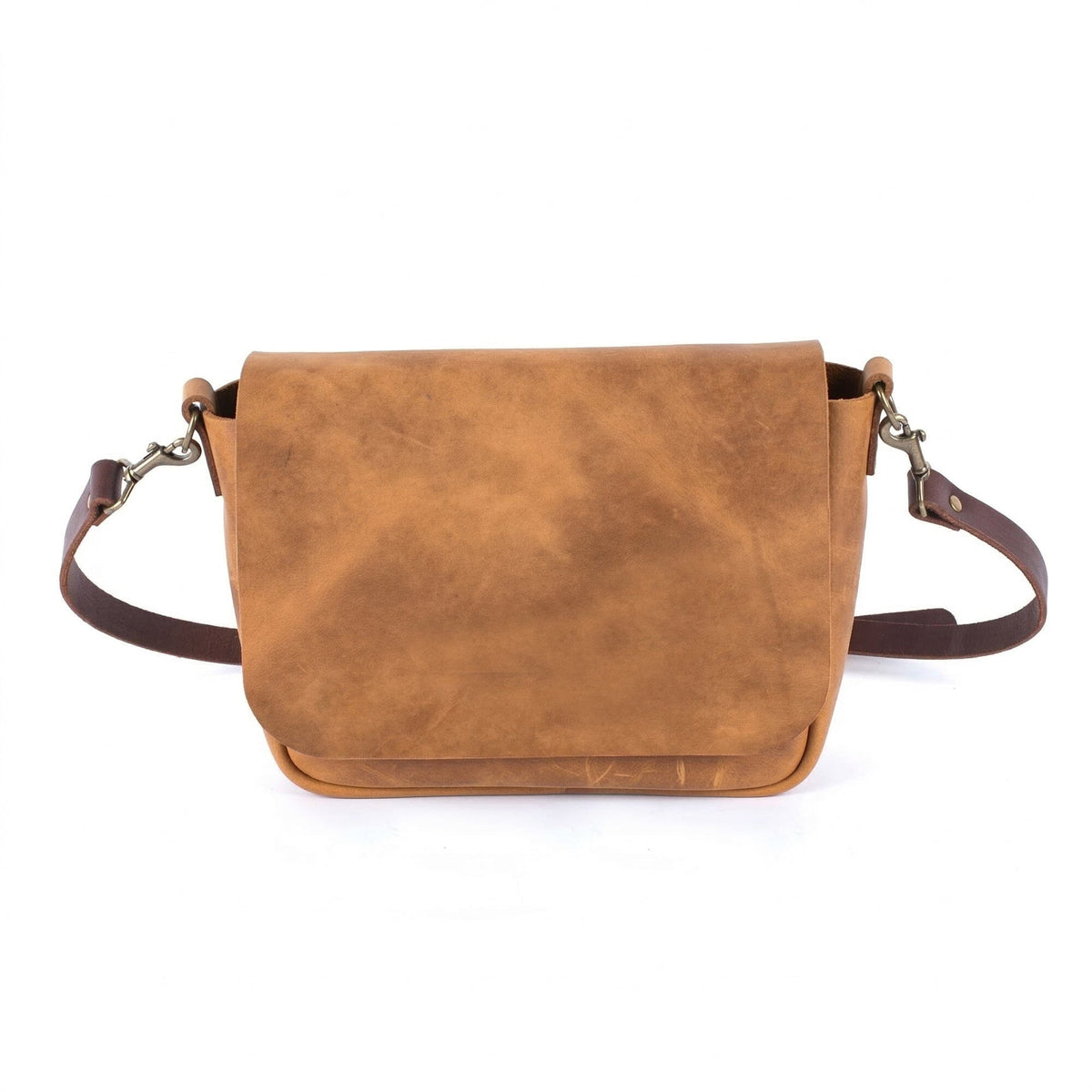KINDLE LEATHER SATCHEL - TOBACCO