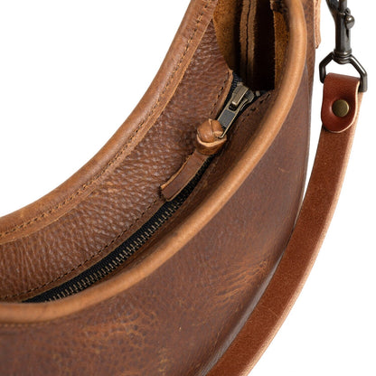 NOLA LEATHER CRESCENT BAG - MEDIUM
