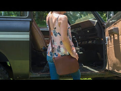 KINDLE LEATHER SATCHEL - TOBACCO