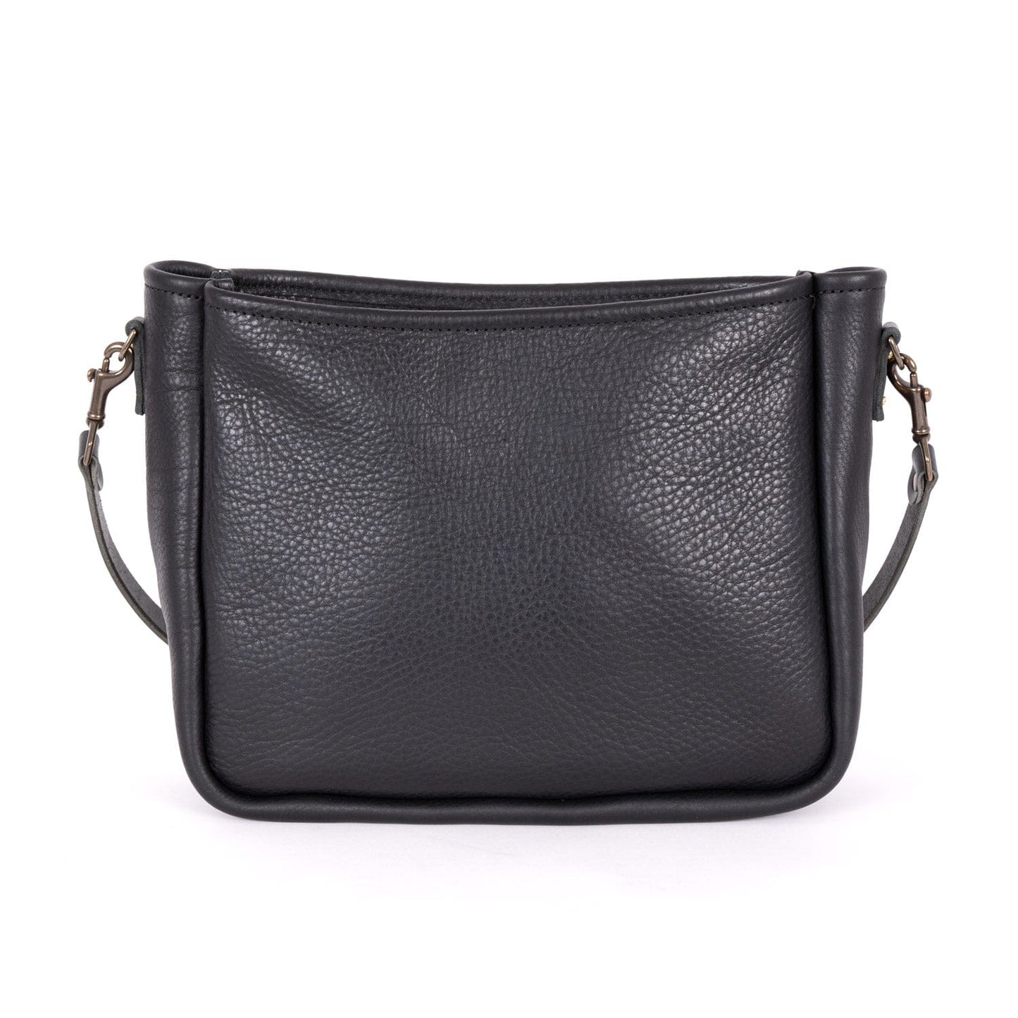RENNIE LEATHER SHOULDER BAG - LARGE - BLACK