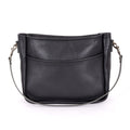 RENNIE LEATHER SHOULDER BAG - LARGE - BLACK