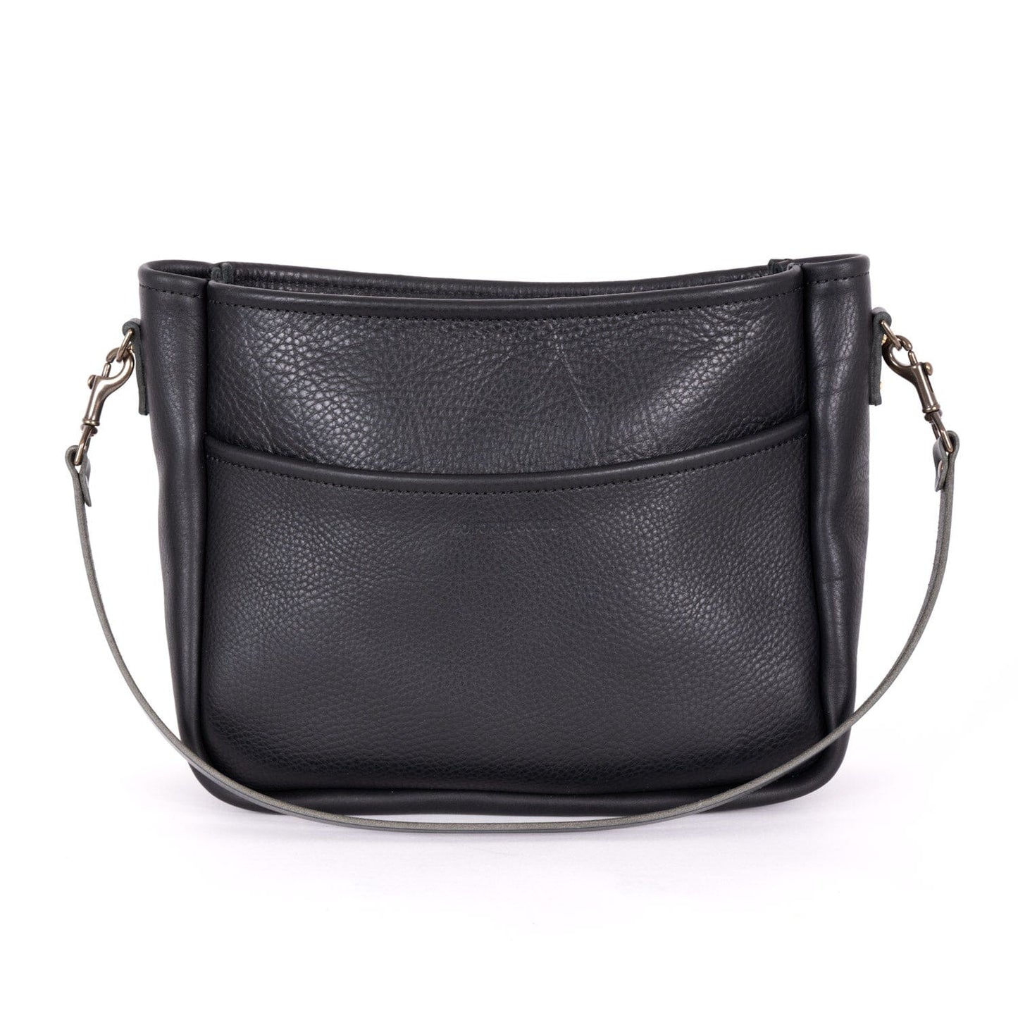 RENNIE LEATHER SHOULDER BAG - LARGE - BLACK