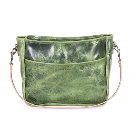 RENNIE LEATHER SHOULDER BAG - LARGE - JADE BISON