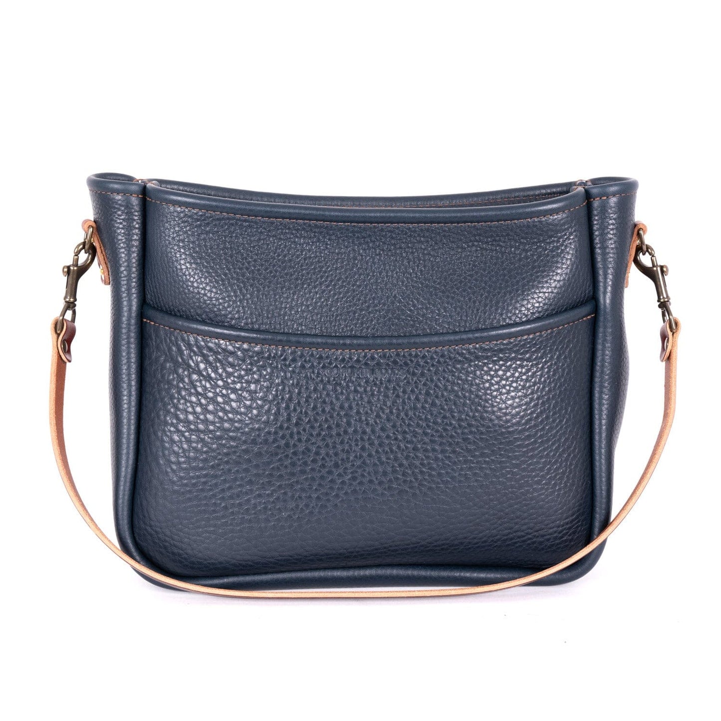 RENNIE LEATHER SHOULDER BAG - LARGE - NAVY