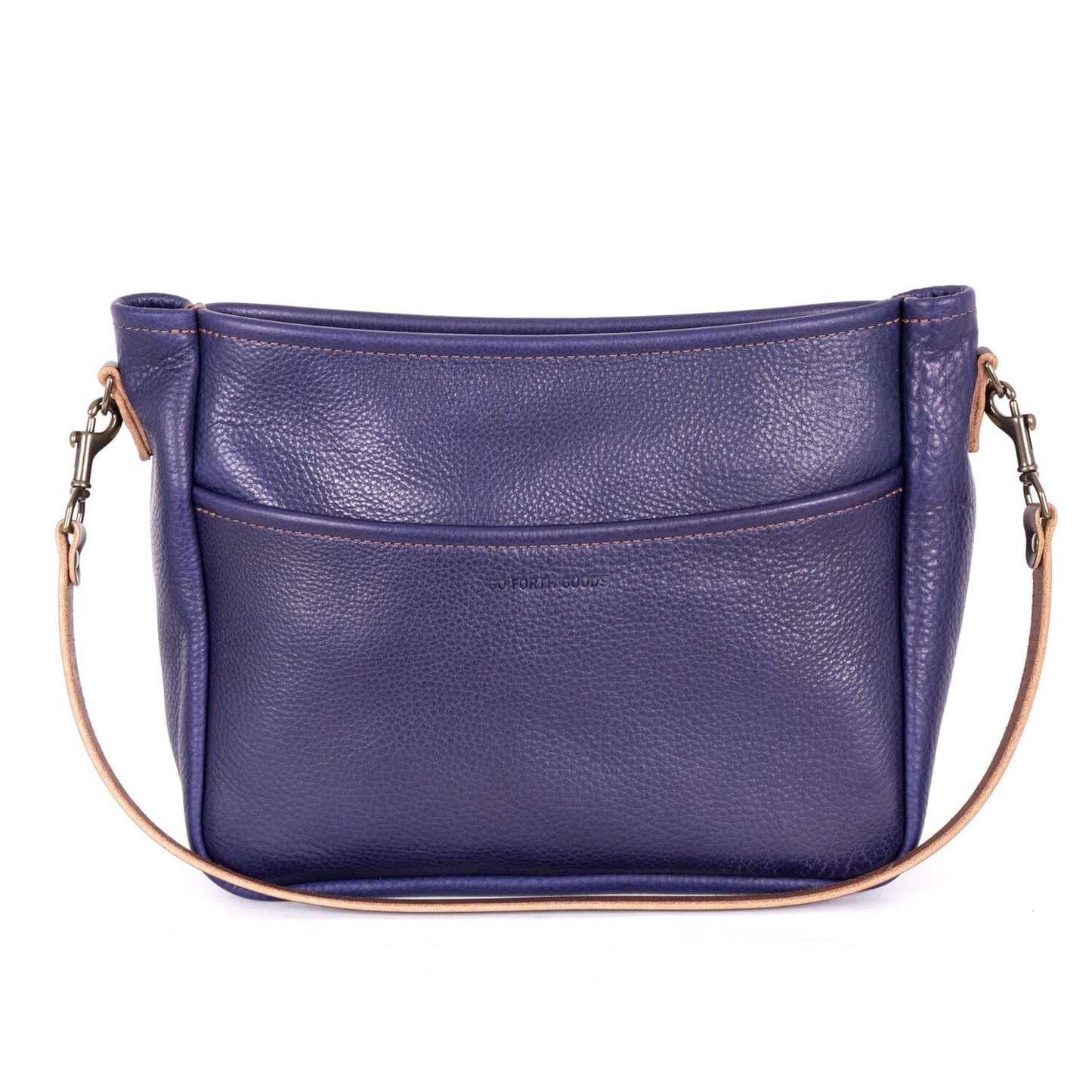 RENNIE LEATHER SHOULDER BAG - LARGE - VIOLET