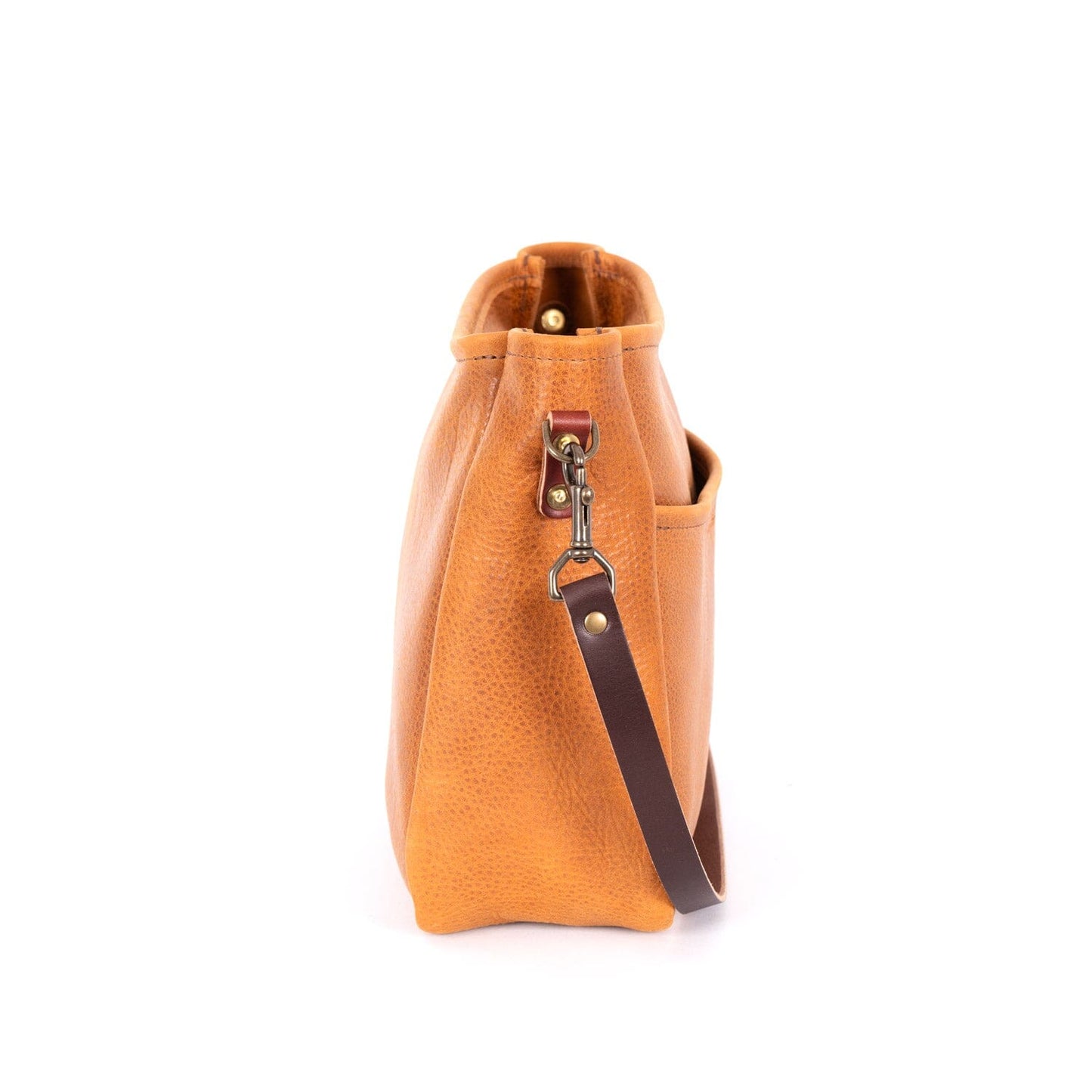 RENNIE LEATHER SHOULDER BAG - LARGE - HONEY