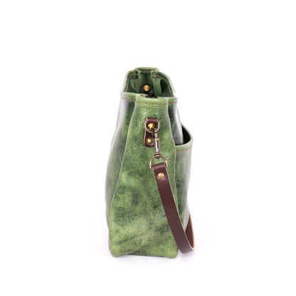 RENNIE LEATHER SHOULDER BAG - LARGE - JADE BISON