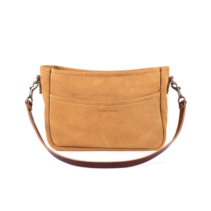 RENNIE LEATHER SHOULDER BAG - LARGE - DESERT SUEDE